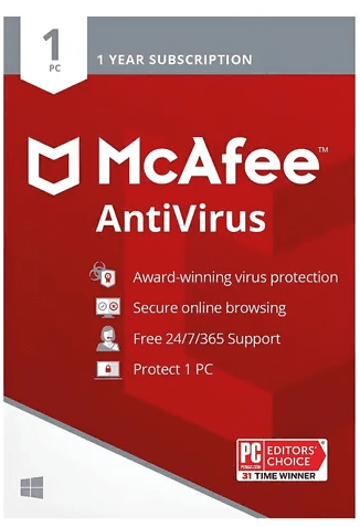 McAfee AntiVirus 2024 - Licencia 1 Año